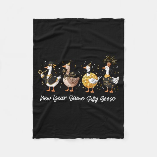 Happy New Year Crew 2026 New Year Silly Goose Matc Fleecedecke (Vorderseite)