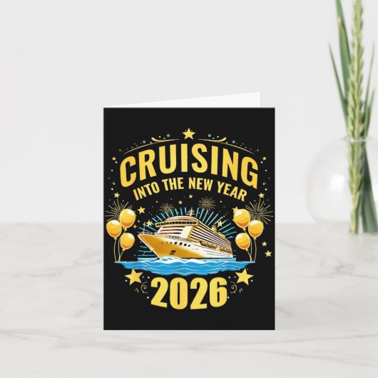 Happy New Year Cruise 2026 Party Trip Cruising Int Karte (Vorderseite)