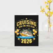 Happy New Year Cruise 2026 Party Trip Cruising Int Karte (Gelbe Blume)