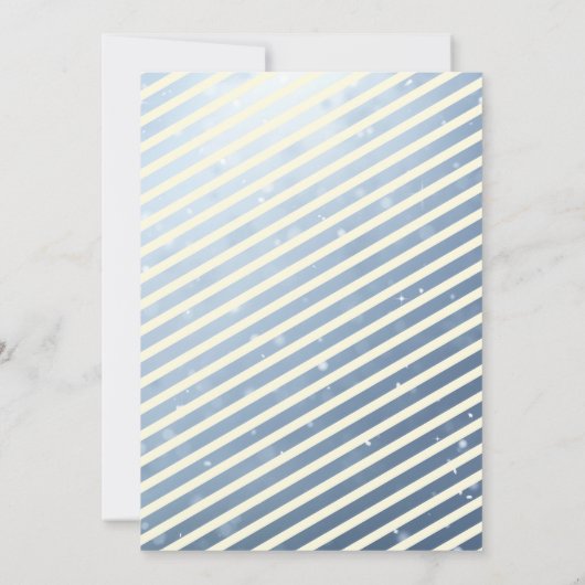 Happy New Year Custom 2022 Blue Snow Foto Card Einladung (Rückseite)