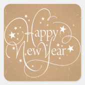 Happy New Year Custom Aufkleber (Vorderseite)