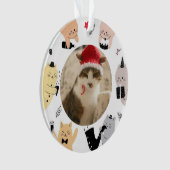 Happy New Year Custom Cat Photo Ornament (Vorderseite)