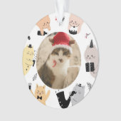 Happy New Year Custom Cat Photo Ornament (Vorderseite)