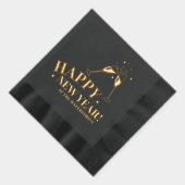 Happy New Year Custom Event Champagner Stars Servietten Mit Folie (Rechts)