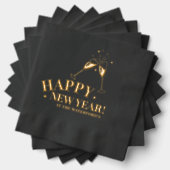 Happy New Year Custom Event Champagner Stars Servietten Mit Folie (Insitu (Gestapelt))
