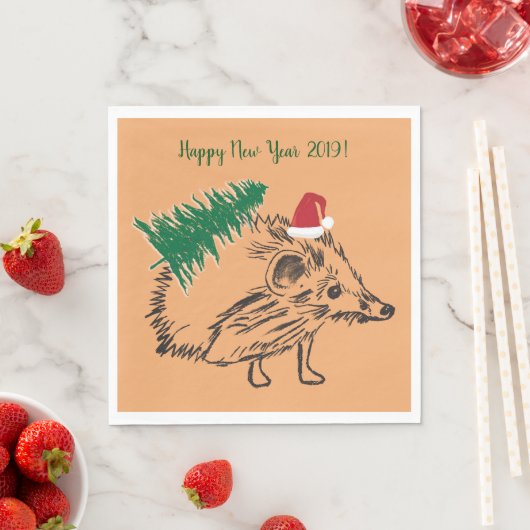 Happy New Year Custom Paper Napkin Serviette (Beispiel)