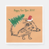 Happy New Year Custom Paper Napkin Serviette (Vorderseite)