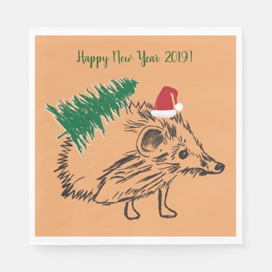 Happy New Year Custom Paper Napkin Serviette (Vorderseite)