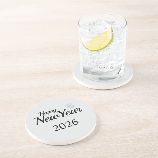 Happy New Year Custom Present Getränkeuntersetzer (Seite)