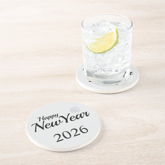 Happy New Year Custom Present Getränkeuntersetzer (Seite)
