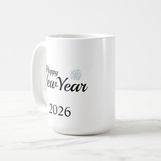 Happy New Year Custom Present Kaffeetasse (Vorderseite Links)