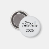 Happy New Year Custom Present Magnet (Vorderseite/Rückseite)