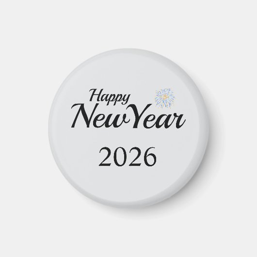 Happy New Year Custom Present Magnet (Vorne)
