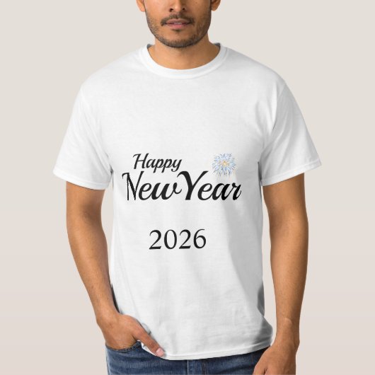Happy New Year Custom Present T-Shirt (Vorderseite)