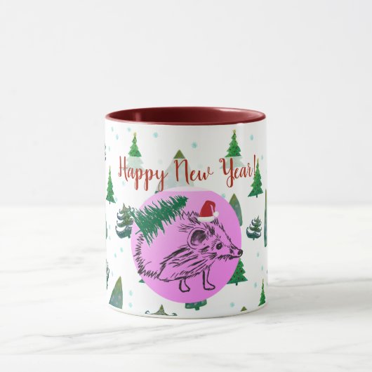 Happy New Year Custom Tasse (Zentrum)