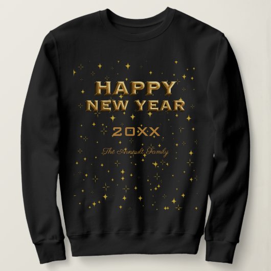 Happy New Year Custom und Personalisiert Sweatshirt (Design vorne)