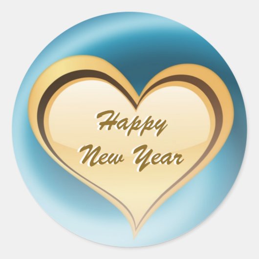 Happy New Year Customizable Aufkleber (Vorderseite)