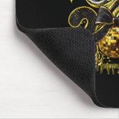 Happy New Year Cute Gold Disco Ball Bow New Year's Mousepad (Ecke)