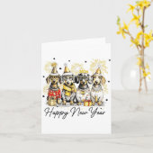 Happy New Year Dachshund Dog Lover 2026 New Year H Karte (Gelbe Blume)