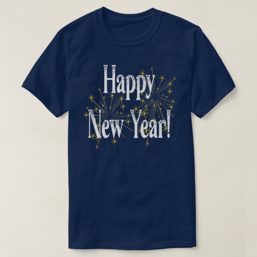 Happy New Year Day Eve Fireworks Hallo Holiday Par T-Shirt (Design vorne)