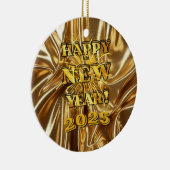 Happy New Year Design Keramik Ornament (Rechts)