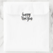 Happy New Year Design Runder Aufkleber (Tasche)