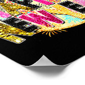 Happy New Year Disco Ball Coquette Bow New Years E Poster (Ecke)