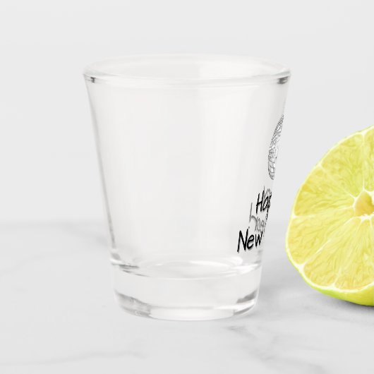 Happy New Year Disco Ball Schnapsglas (Links)