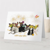 Happy New Year Doggie Card Karte (Vorderseite)