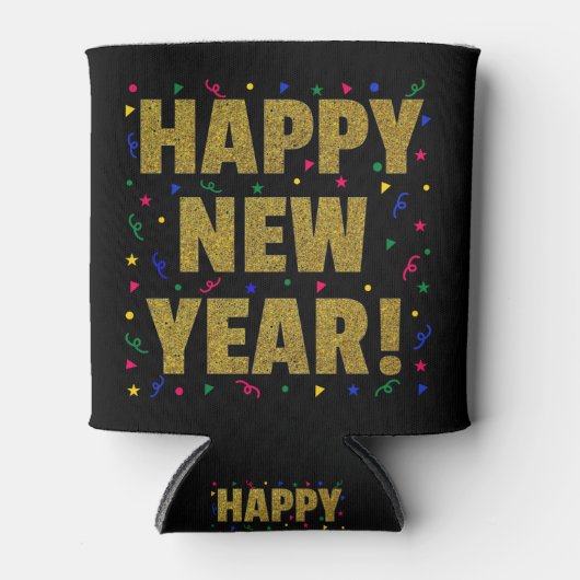 Happy New Year Dosenkühler (Vorderseite)