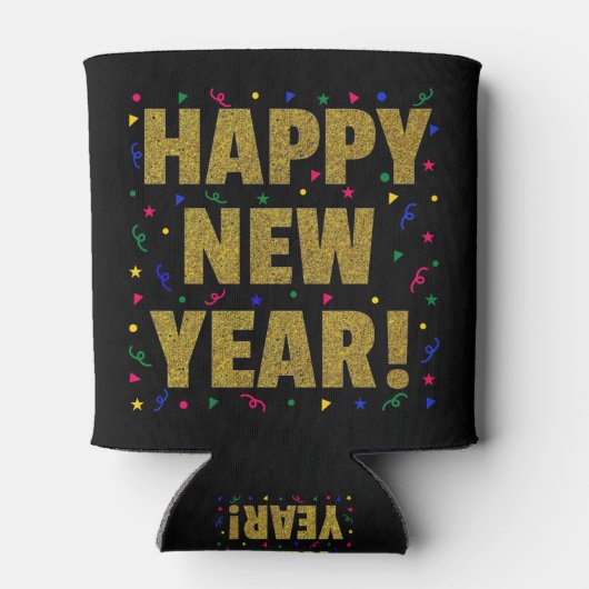 Happy New Year Dosenkühler (Rückseite)