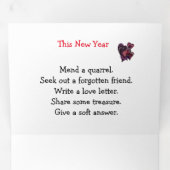 Happy New Year Dreifach Gefaltete Karte (Innen Erste Seite)