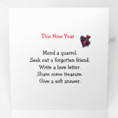 Happy New Year Dreifach Gefaltete Karte (Innen Erste Seite)