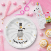 Happy New Year Duck Pappteller (Party)