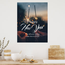 Happy New Year Editable Poster