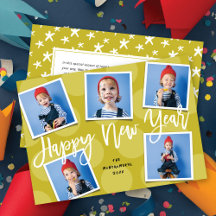 Happy New Year Einfache Pinselschrift 5 Foto Moder