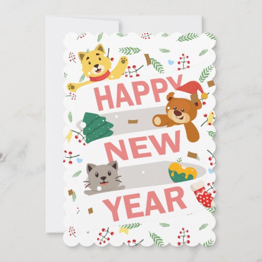  Happy new year Einladung (Vorderseite)