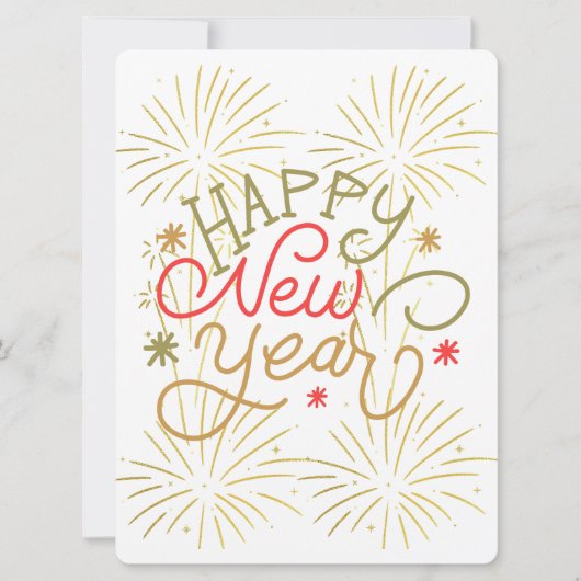 Happy new year einladung (Vorderseite)