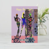 Happy New Year Einladung (Stehend Vorderseite)