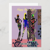 Happy New Year Einladung (Vorne/Hinten)