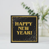 Happy New Year Einladung (Stehend Vorderseite)