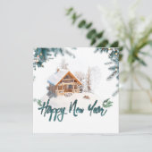 Happy new year elegant CARD Karte (Stehend Vorderseite)
