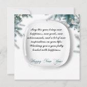 Happy new year elegant CARD Karte (Rückseite)