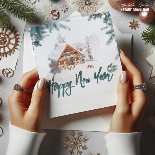 Happy new year elegant CARD Karte