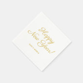 Happy New Year Elegant und Personalisiert Serviette (Ecke)