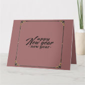 Happy New Year Elegante Gold Script Card Dankeskarte (Vorderseite)