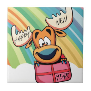 Happy New Year Else - Festivals Design der Feier Fliese