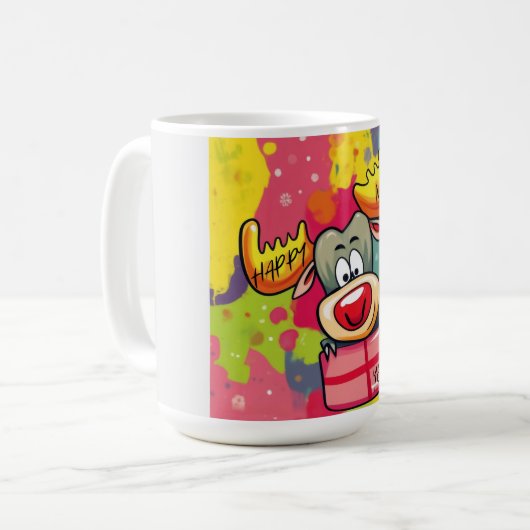 Happy New Year Else - Festivals Design der Feier Kaffeetasse (Vorderseite Links)