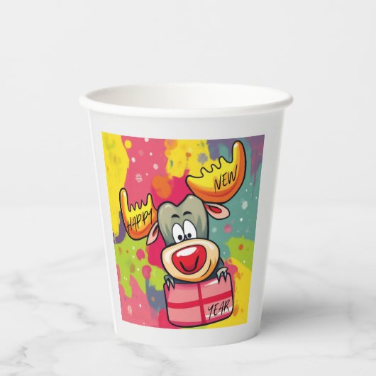 Happy New Year Else - Festivals Design der Feier Pappbecher (Vorderseite)