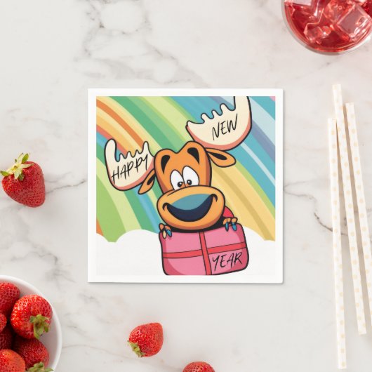 Happy New Year Else - Festivals Design der Feier Serviette (Beispiel)